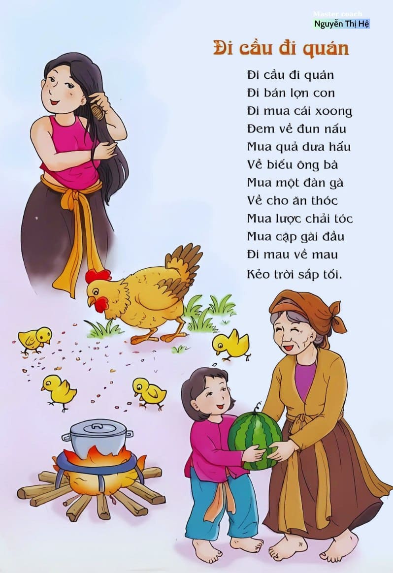 các bài đồng dao cho bé tập nói