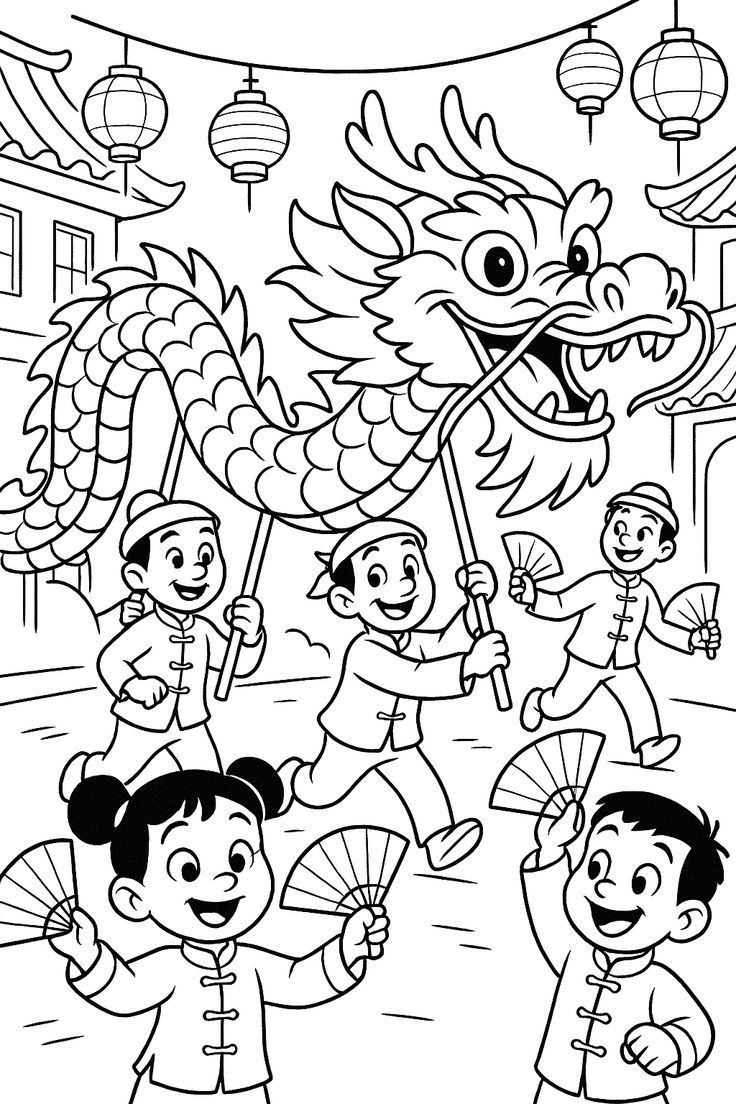 tranh tô màu tết cho bé