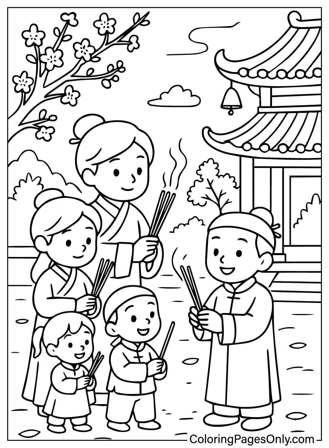 tranh tô màu tết cho bé