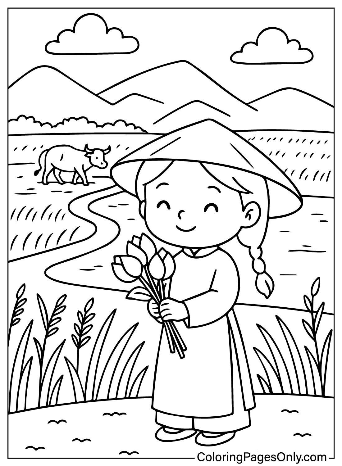 tranh tô màu tết cho bé