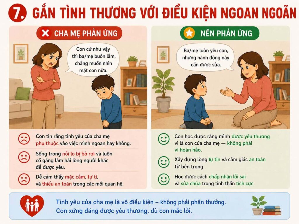 cách dạy con khi làm sai